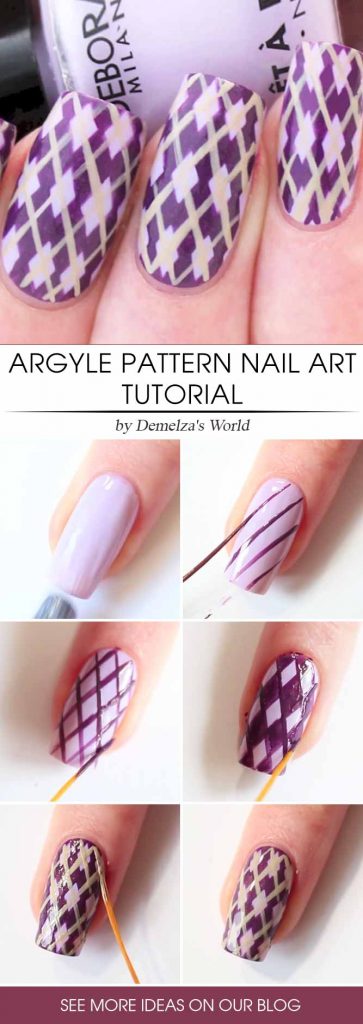 Argyle Purple Wonder Step By Step