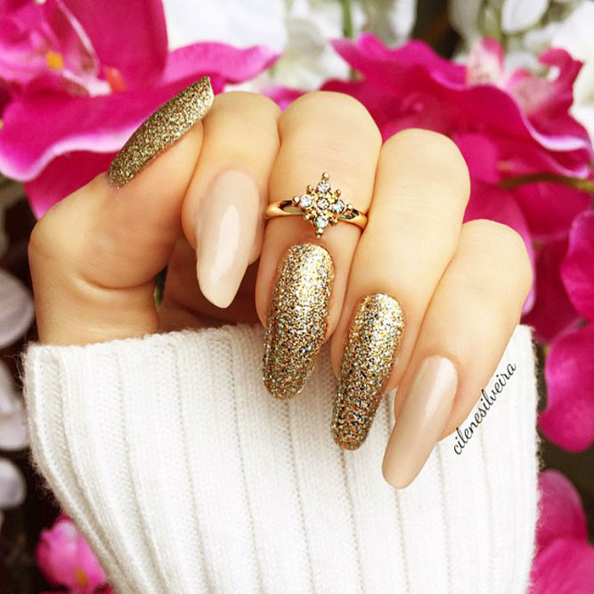 Cute Designs For Your Gold Nails