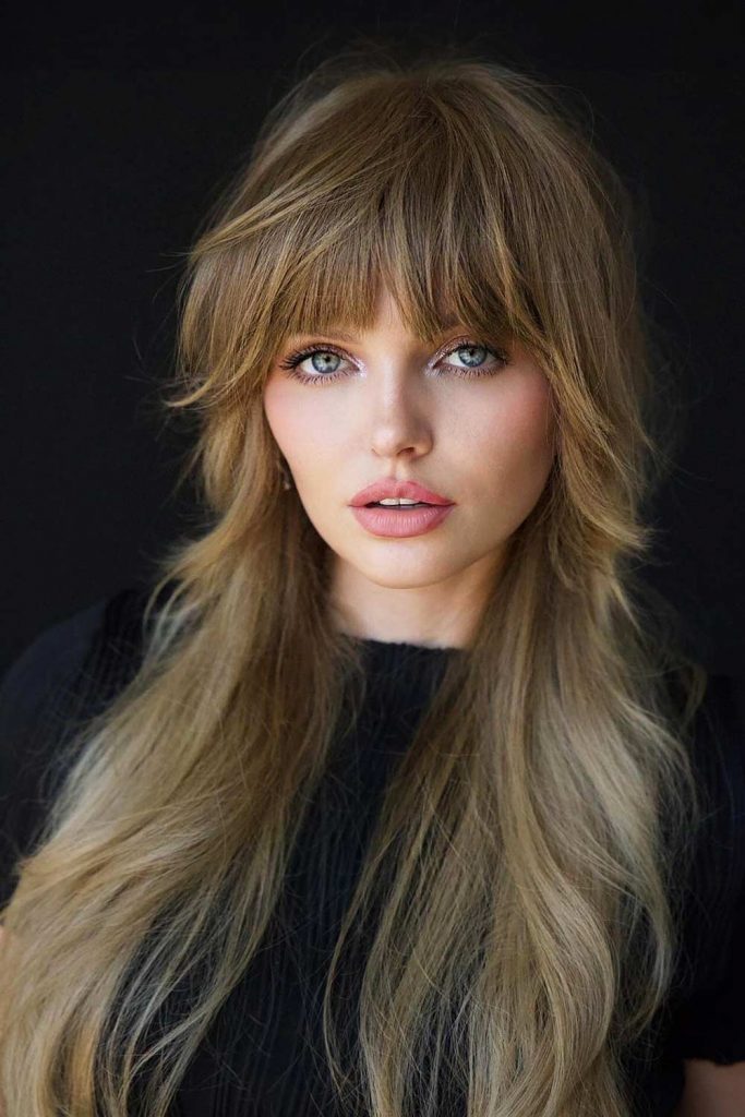 Disconnected Layers on Long Hair #wolfcuthairstyles #wolfcuthair #wolfcut