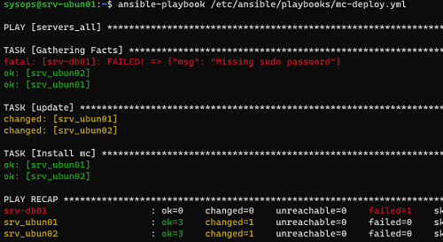 ansible playbook run example