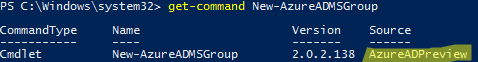 AzureADPreview module