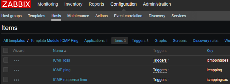 icmp checks in zabbix