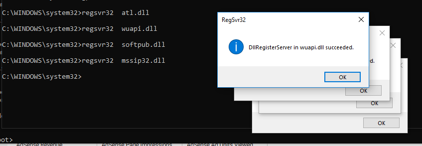 reregistering windows defender dlls