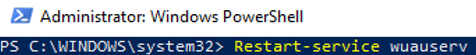 Restart-service wuauserv (powershell)