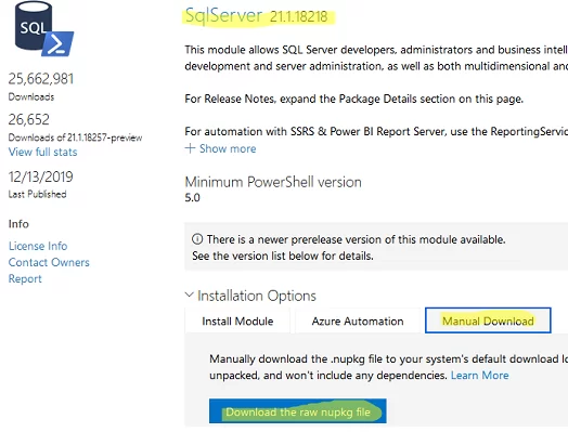 install powershell module from powershellgallery offline using nupkg file