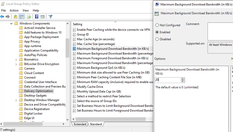 new gpo settings in new windows 10 builds