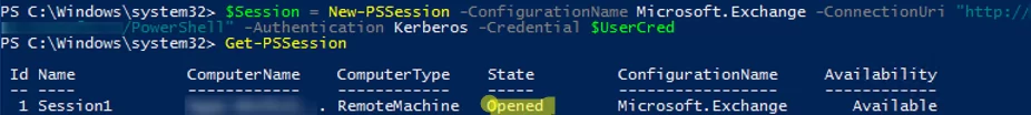 New-PSSession Microsoft.Exchange ConnectionUri